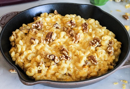 One Pot Mac and Cheese with Butternut Squash and Walnuts