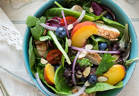 Grilled Chicken and Peach Salad