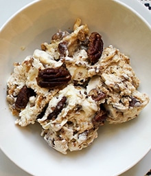 Bowl of Pecan Pie Ice Cream.