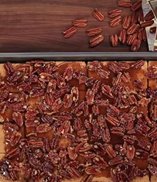 Tray of Pecan Pie Bark fresh from the oven.