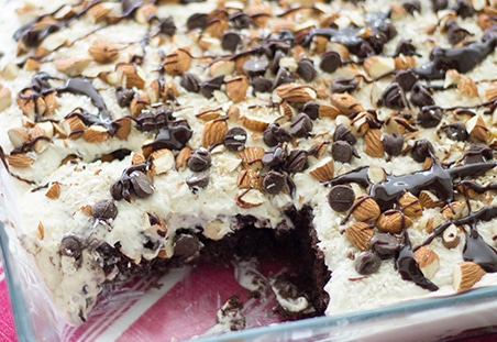 Almond Coconut Poke Cake