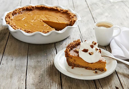 Pumpkin Mousse Pie with Nut Crust