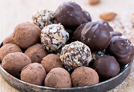 Salted Almond Chocolate Truffles