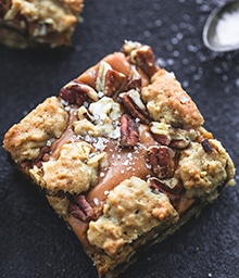 One Salted Caramel Pecan Oatmeal Fudge Bar.