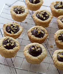 Sugar Cookie Cups on a cooling rack.