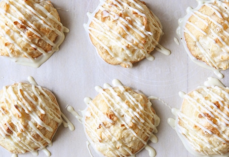 White Chocolate-Dipped Tropical Macaroons