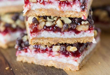 Raspberry Coconut Bars