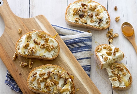 Walnut Goat Cheese Toast