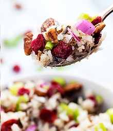 Spoonful of Cranberry Pecan Wild Rice Salad.