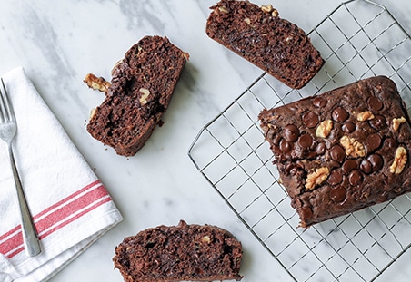 Double Chocolate Walnut Zucchini Bread